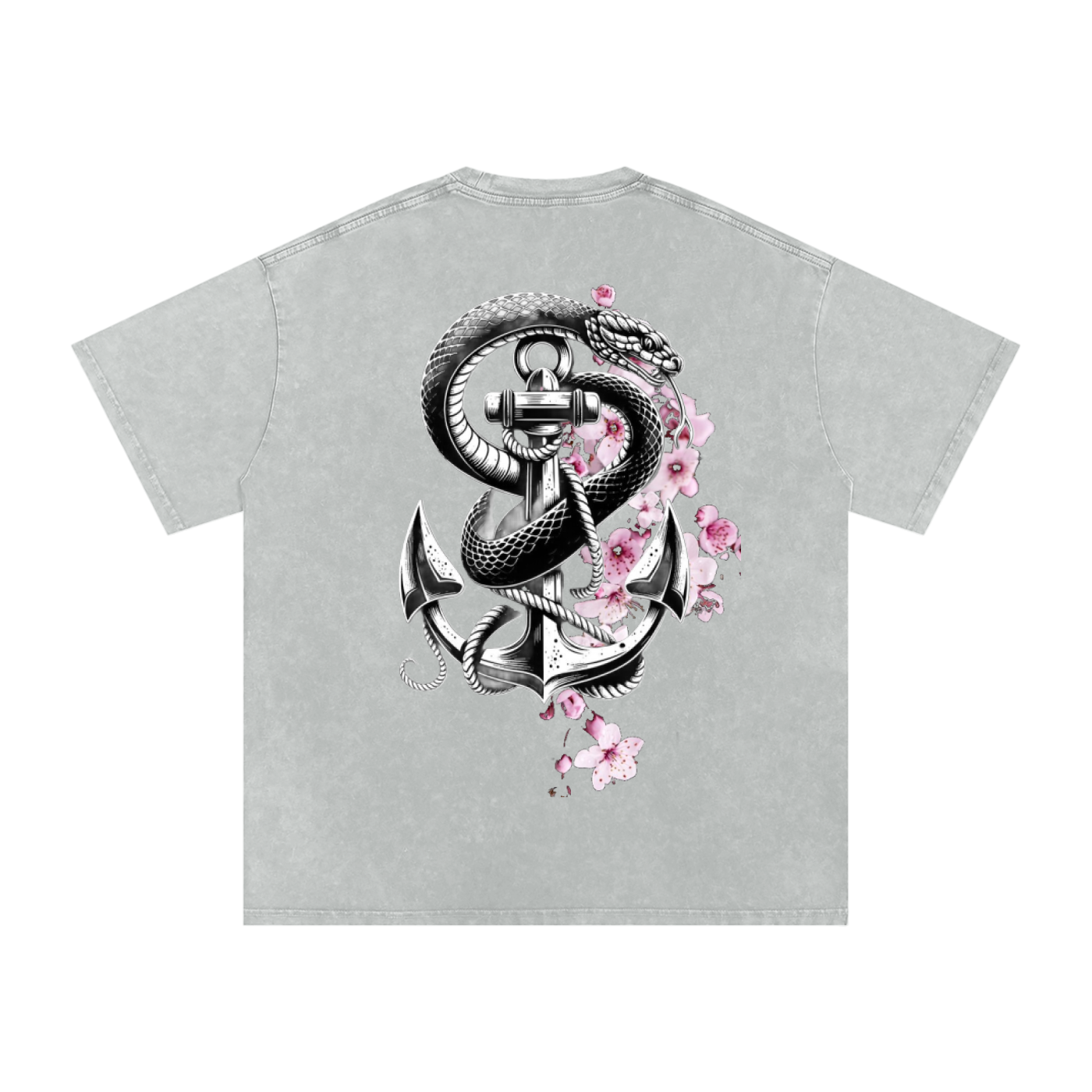 Snow Washed Oversized Cotton T-Shirt