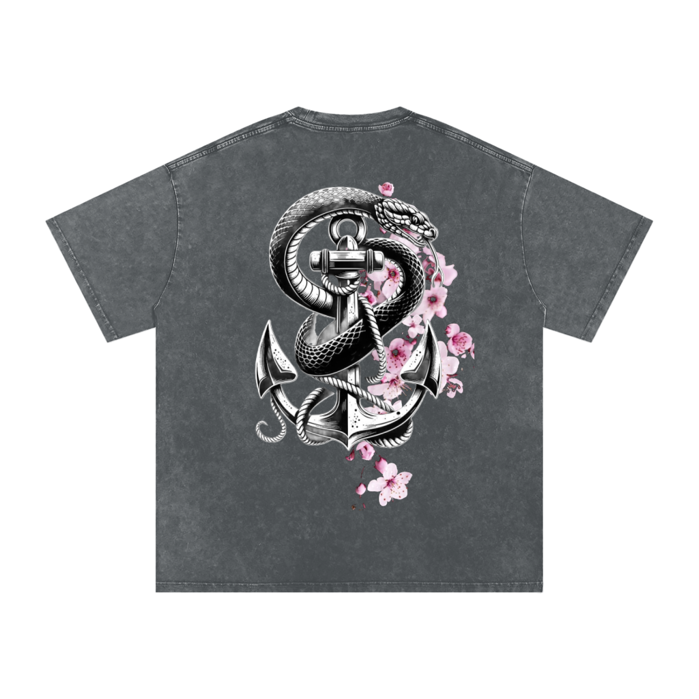 Snow Washed Oversized Cotton T-Shirt